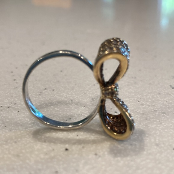 Sterling bow sparkle ring - Picture 7 of 11